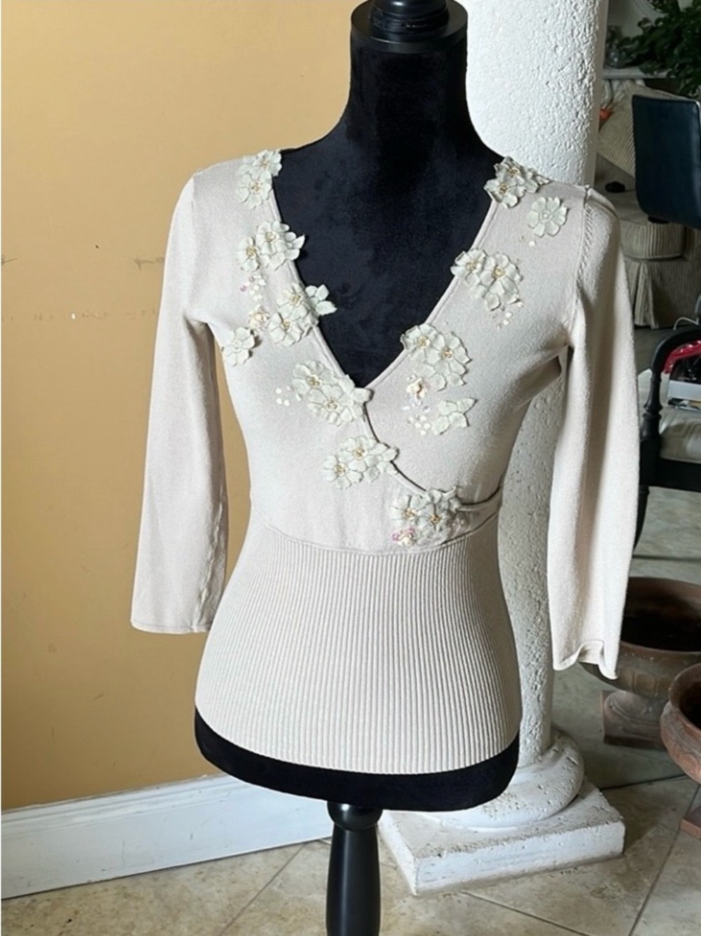 Newport News Low Cut Wrap Sweater. Vintage. Size S